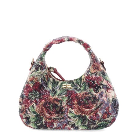 MINI "TAPESTRY RHINESTONE" HOBO BAG