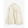 Wool coat with scarf