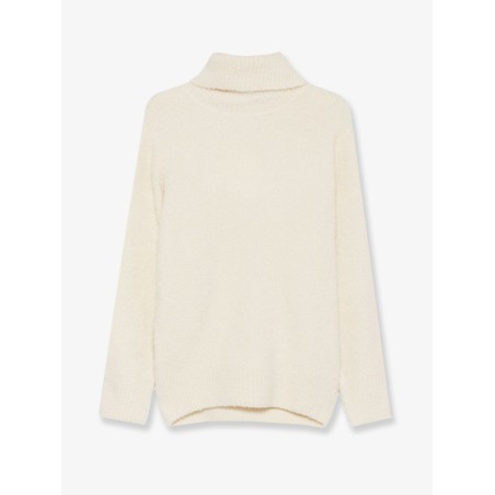 Bouclé alpaca blend turtleneck