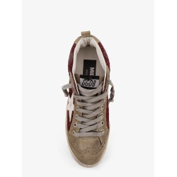 Mid Star Classic high-top suede sneakers with glitter inserts