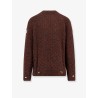 Wool blend sweater with distressed effect