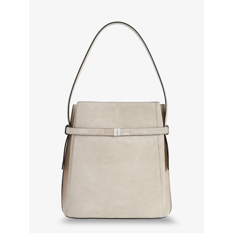 Suede Belted bucket bag