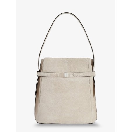 Suede Belted bucket bag