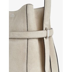 Suede Belted bucket bag