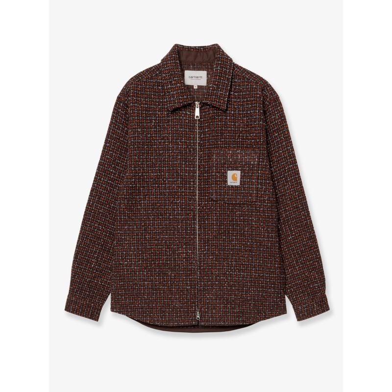 Bellamy Shirt Jac jacket with logo patch on the front