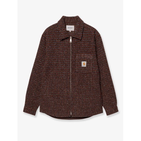 Bellamy Shirt Jac jacket with logo patch on the front
