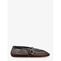 Ballet Flats mesh ballerinas with patent leather profiles