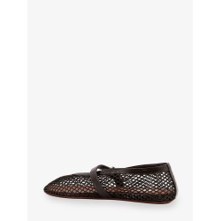 Ballet Flats mesh ballerinas with patent leather profiles