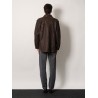 Leather and suede shirt/jacket with Intrecciato motif