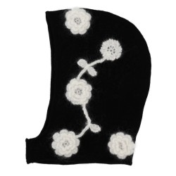 BALACLAVA WITH EMBROIDERED FLOWERS