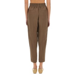 BAGGY PULL-UP PANTS IN TWILL