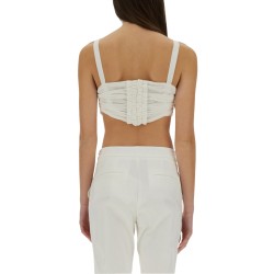COTTON AND SILK VOILE CROP TOP