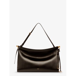 East West leather bag with engraved logo