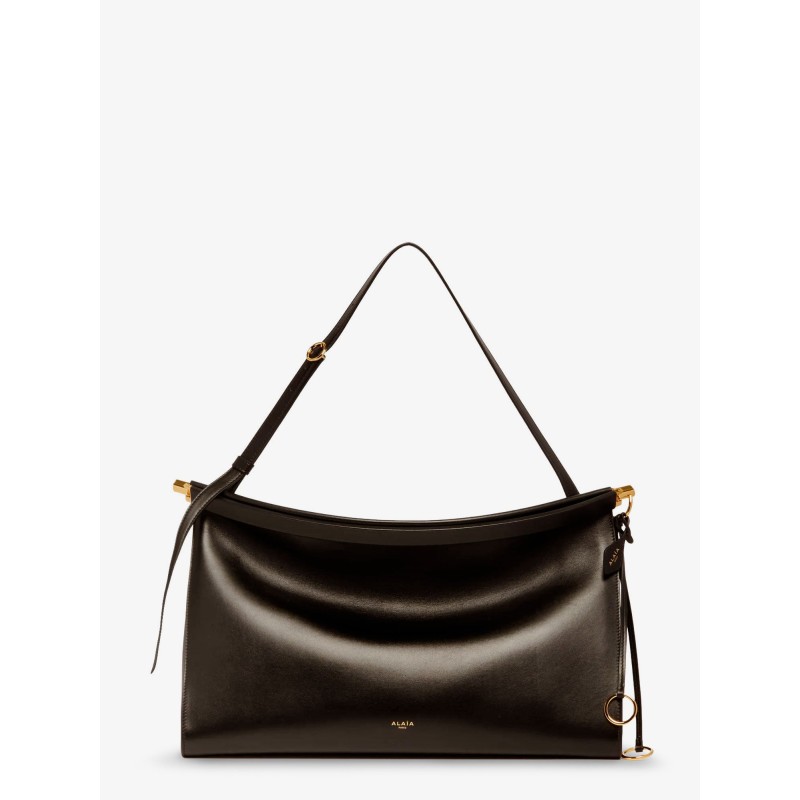 East West leather bag with engraved logo