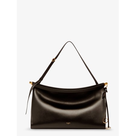 East West leather bag with engraved logo