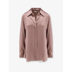 Silk shirt with lace trim