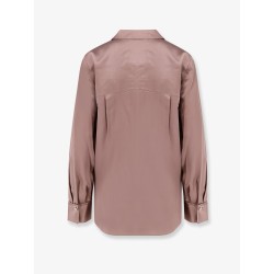 Silk shirt with lace trim