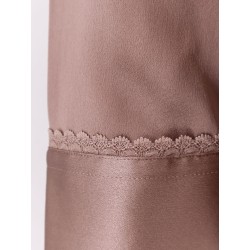 Silk shirt with lace trim