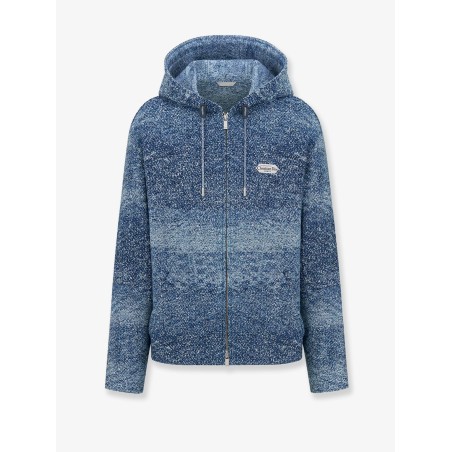 Cotton jacket with lettering logo label