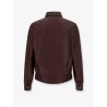 Leather bomber with padding