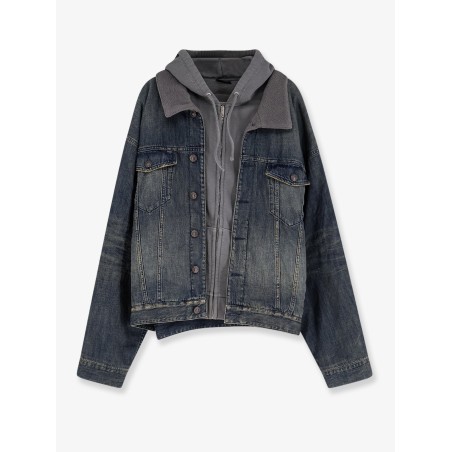 Layered cotton denim jacket