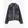 Layered cotton denim jacket