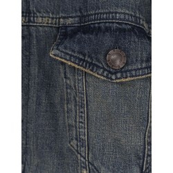 Layered cotton denim jacket