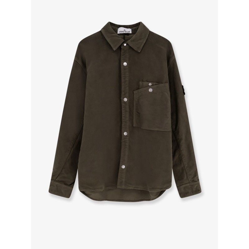 Cotton shirt with iconic logo patch