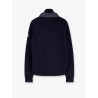 Wool blend jacket with logo detail