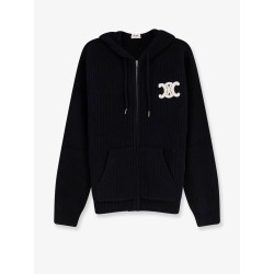 Wool cardigan with flocked logo