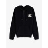 Wool cardigan with flocked logo
