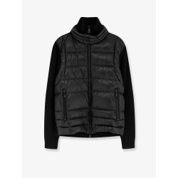 Wool blend jacket with logo detail