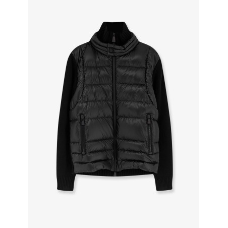 Wool blend jacket with logo detail