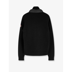 Wool blend jacket with logo detail