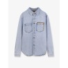 Denim shirt with GG insert