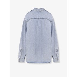 Denim shirt with GG insert