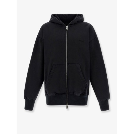 Cotton sweatshirt with embossed logo