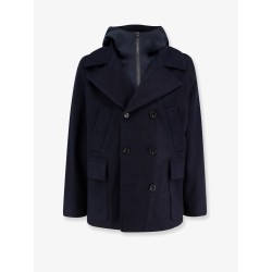 Double-breasted wool coat