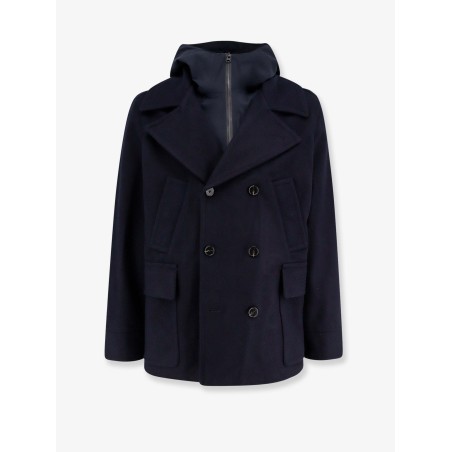 Double-breasted wool coat