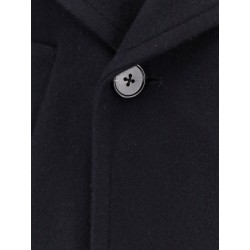 Double-breasted wool coat