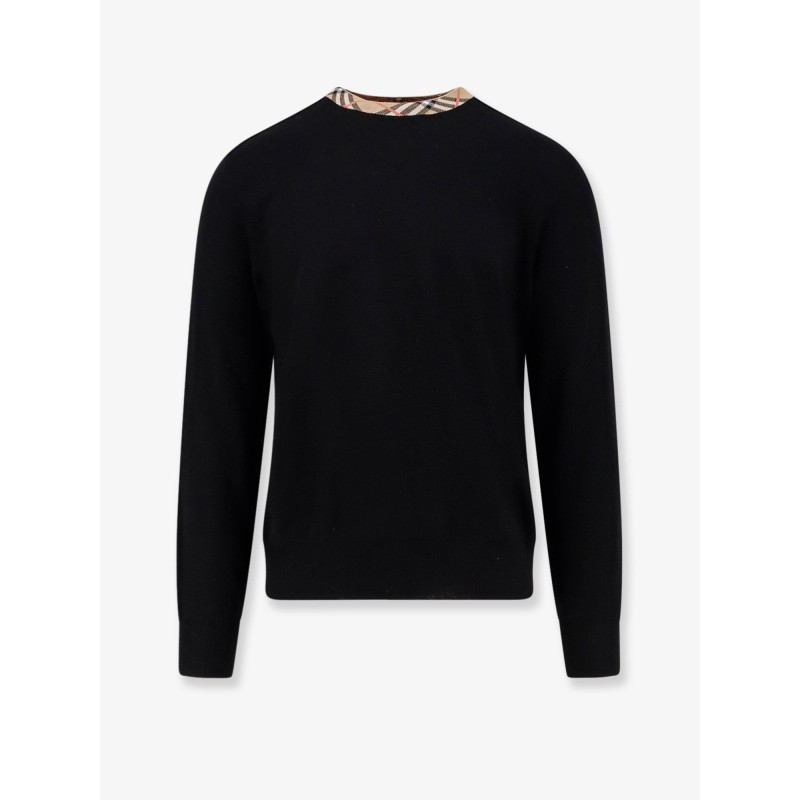 Wool sweater with Check profiles