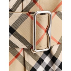 Chemisier cotton short dress with Check print