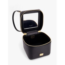 Sicily leather handbag with iconic logo plate