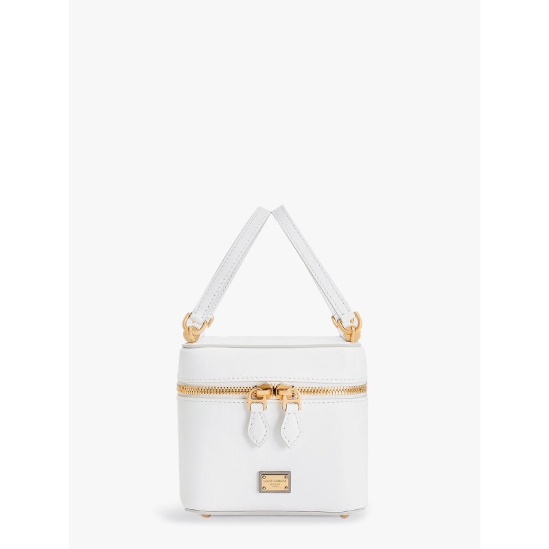 Sicily leather handbag with iconic logo plate