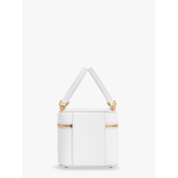 Sicily leather handbag with iconic logo plate