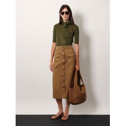 Semi-sheer certified viscose knitted top