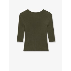 Semi-sheer certified viscose knitted top