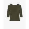 Semi-sheer certified viscose knitted top