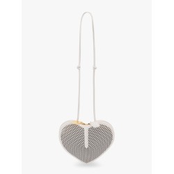 Le coeur shoulder bag in leather with fishnet motif