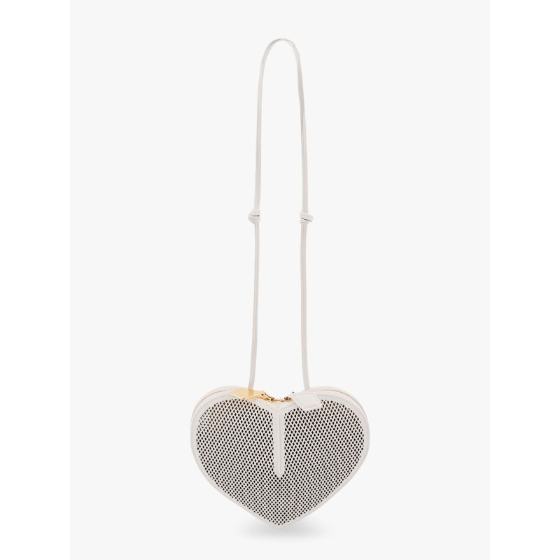 Le coeur shoulder bag in leather with fishnet motif